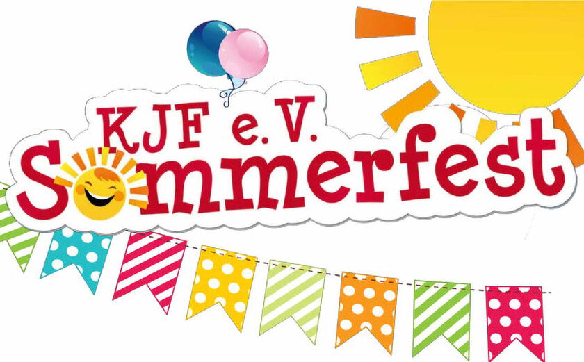 Das Logo mit dem Schriftzug KJF e.V. Sommerfest.